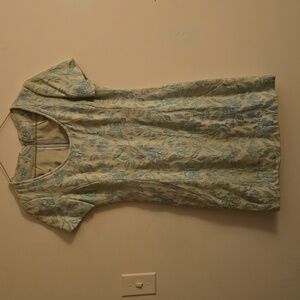 Floral Blue Mini Dress
